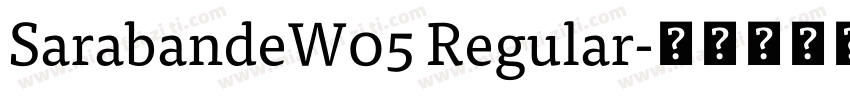 SarabandeW05 Regular字体转换